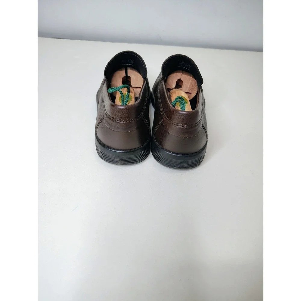 Ecco Loafers Mens SZ EU 43 US 9-9.5 Brown S-Lite Moc Leather Comfort Casual Shoe